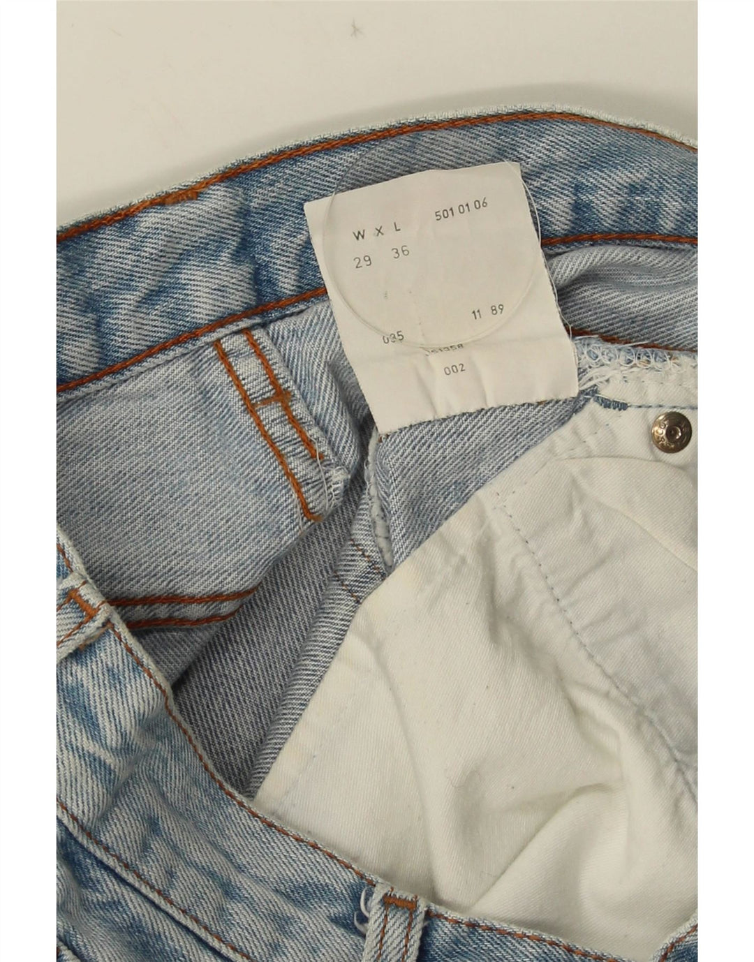 Levi's Mujer 501 Falda Vaquera Midi W29 Algodón Azul Pequeño