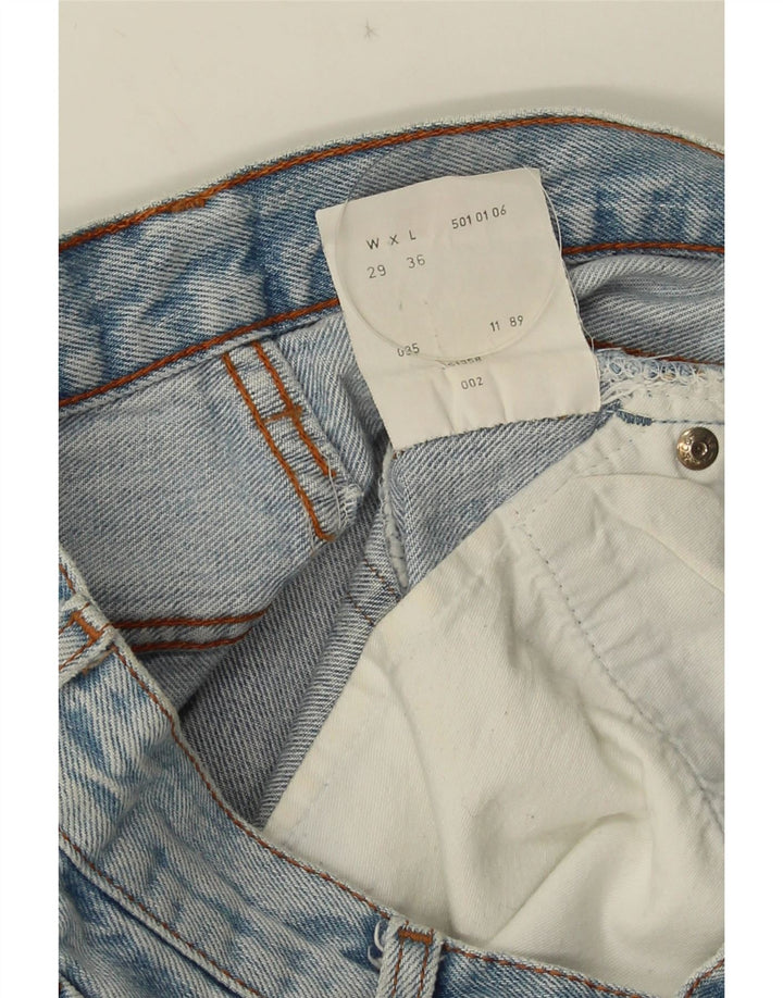 Levi's Mujer 501 Falda Vaquera Midi W29 Algodón Azul Pequeño