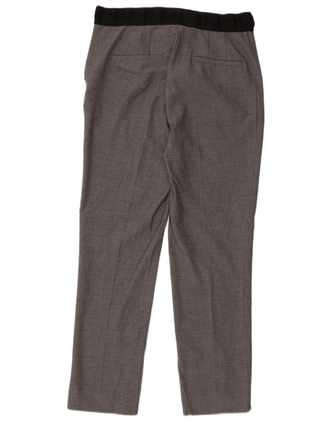 Zara Mujer Pantalón Chino Recto Pequeño W26 L27 Poliéster Gris