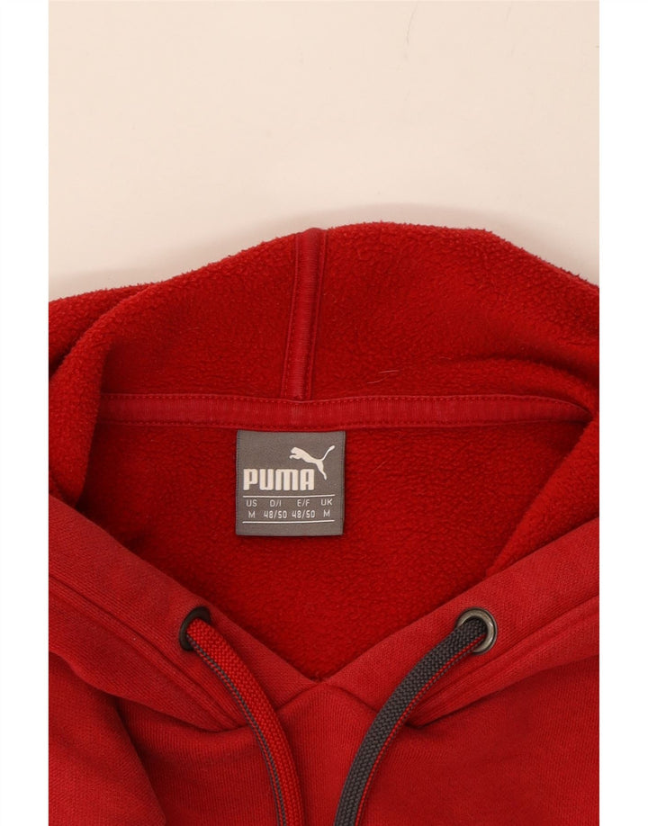 PUMA Mens Graphic Hoodie Jumper Medium Red Cotton Vintage Puma and Second-Hand Puma from Messina Hembry 