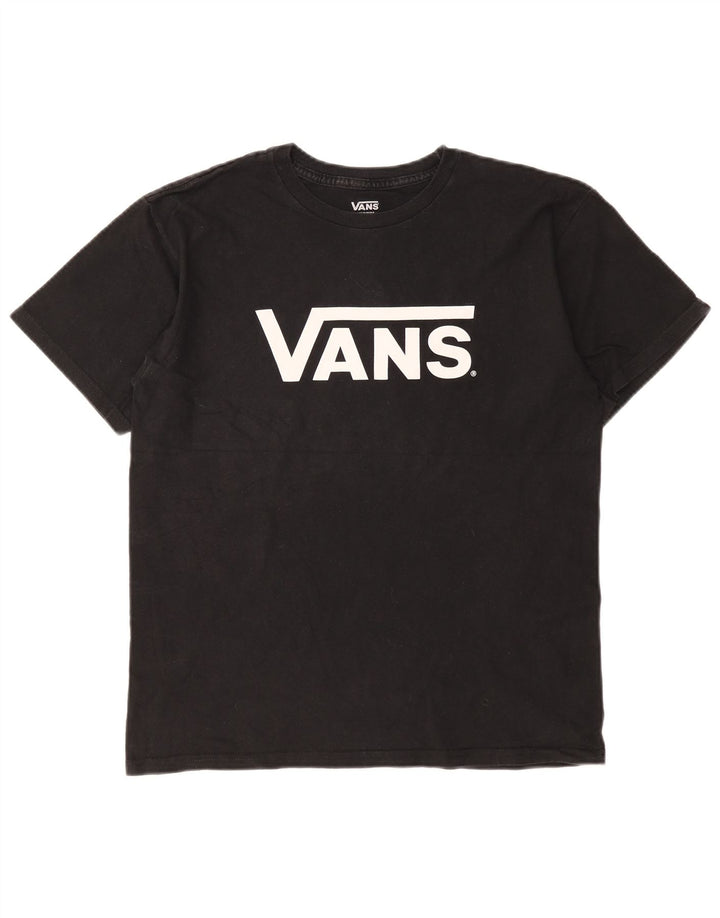 Vans - Camiseta gráfica para hombre, talla mediana, algodón negro