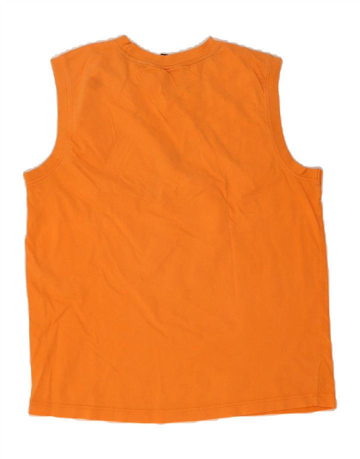 PUMA Mens Graphic Vest Top 2XL Orange Vintage Puma and Second-Hand Puma from Messina Hembry 