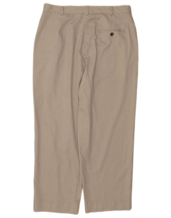 L.L.Bean Pantalones chinos cónicos para mujer US 14 XL W34 L26 Algodón beige