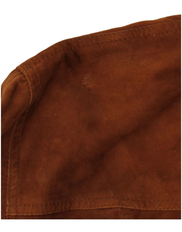 MASTERPELLE Chaqueta bomber de ante para hombre IT 52 XL Cuero marrón