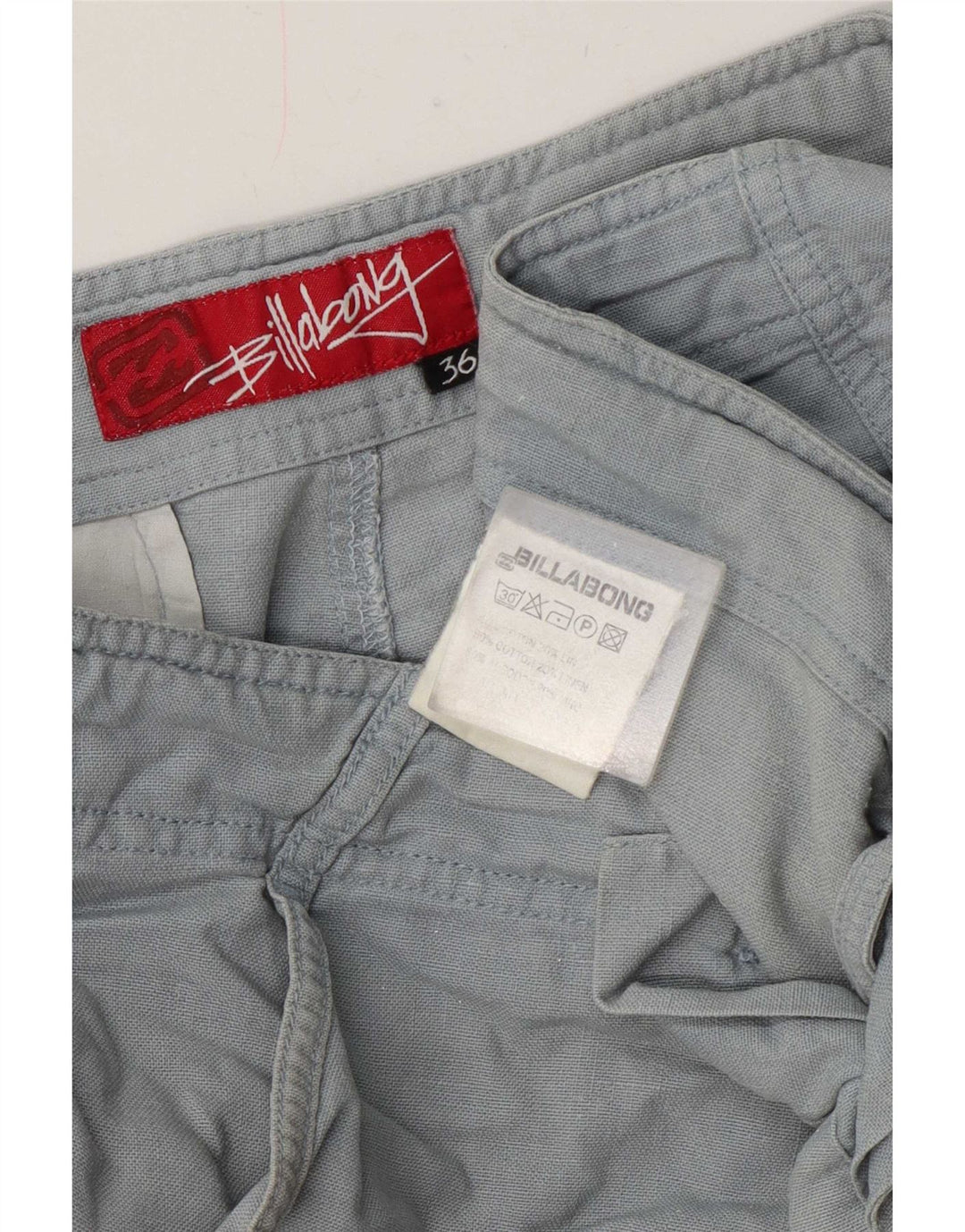 Billabong Pantalones cortos chinos para hombre W36 Algodón azul grande