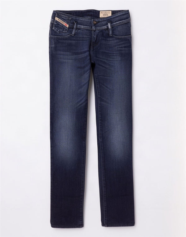 Diesel Mujer Matic Tapered Slim Jeans De Cintura Baja W24 L31 Algodón Azul Marino