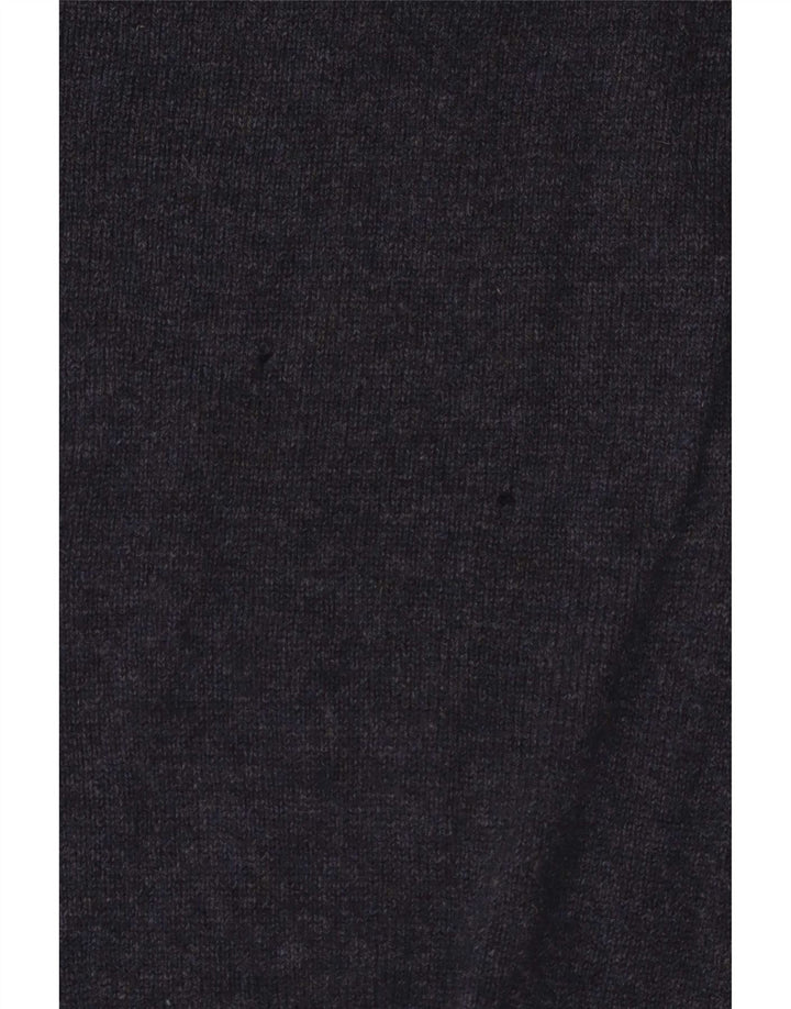Marks & Spencer Suéter tipo jersey con cuello y cremallera para hombre, tamaño mediano, azul marino moteado
