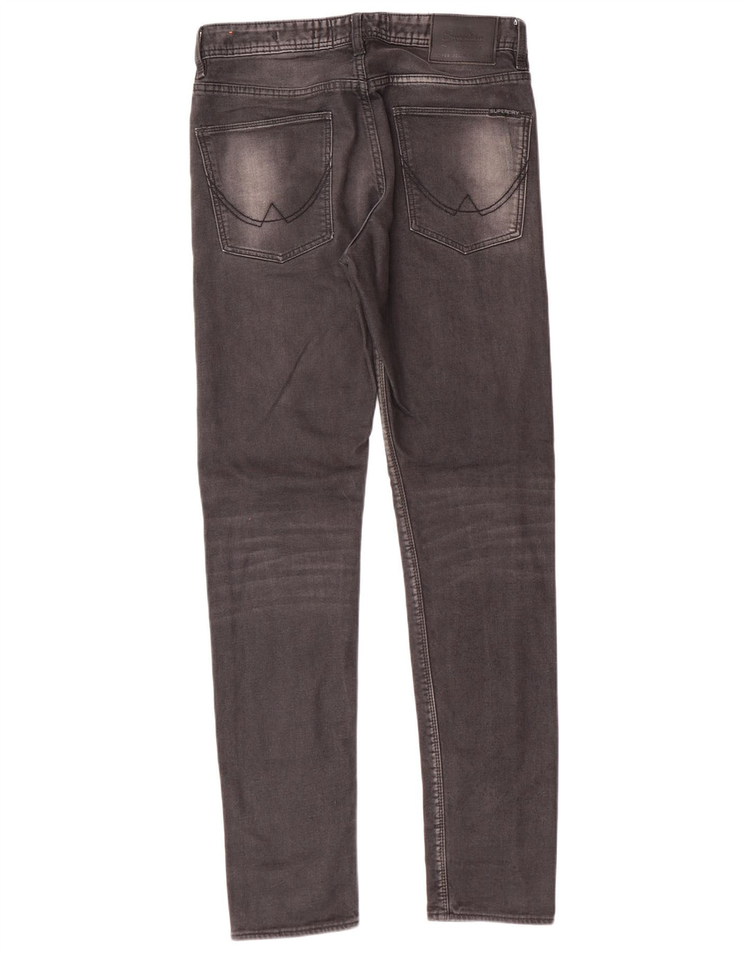 SUPERDRY Vaqueros ajustados y ajustados para hombre W30 L32 Algodón gris