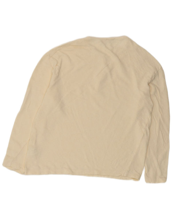 Zara Mujer Blusa Top UK 40 XL Algodón Blanco Roto