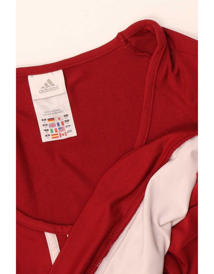 Adidas - Camiseta para mujer, talla 40, talla grande, color rojo, poliamida