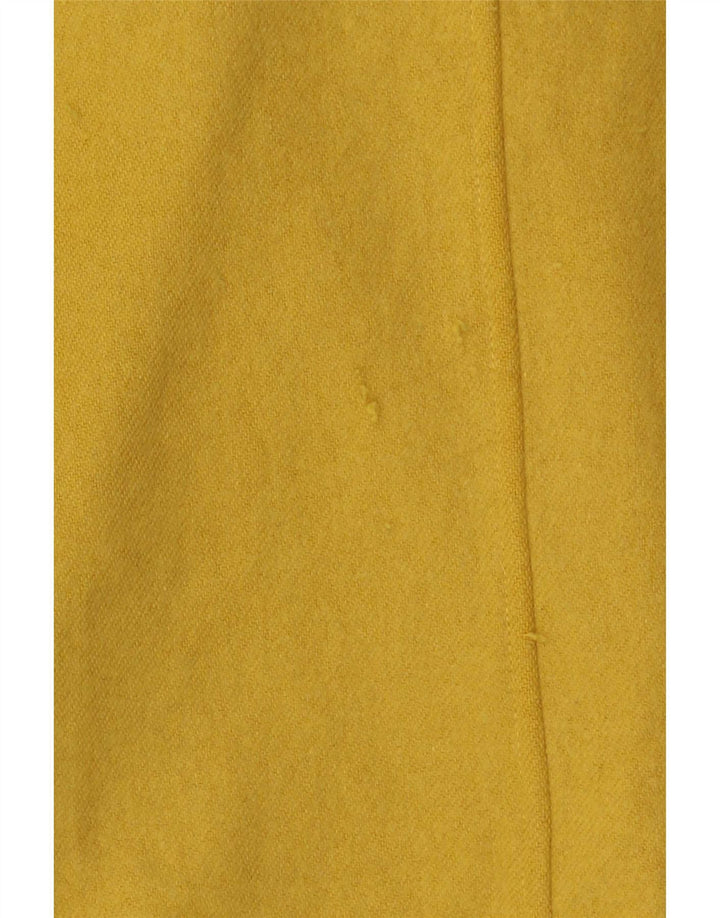 Marella Abrigo extragrande con capucha y doble botonadura para mujer, talla S, color amarillo