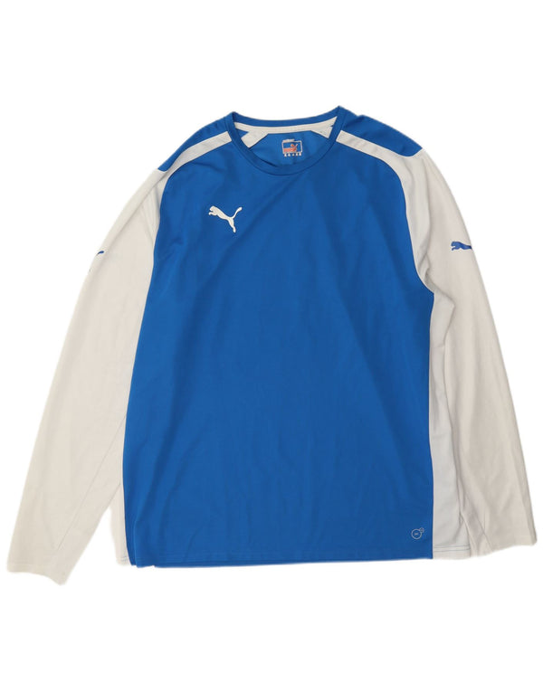 Puma - Camiseta de manga larga para hombre, talla 2XL, color azul