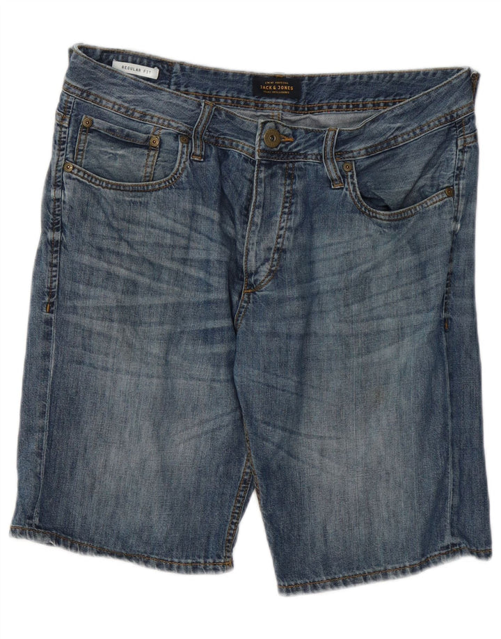 Jack & Jones Hombre Pantalones Cortos De Mezclilla De Corte Regular Medio W32 Algodón Azul