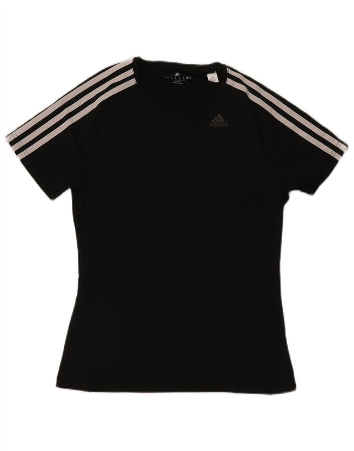 Adidas Mujer Climalite Camiseta Top UK 8/10 Pequeño Negro Poliéster