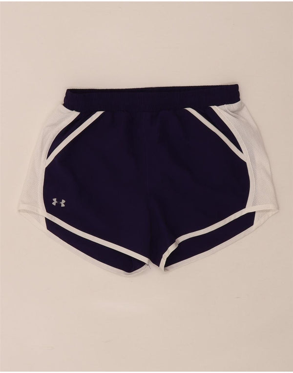 Under Armour Pantalones cortos deportivos Heat Gear para mujer UK 6 XS Púrpura Colorblock