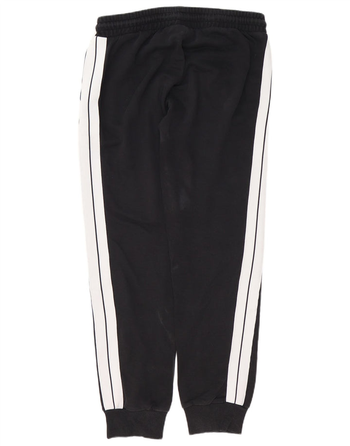 ELLESSE Hombre Pantalones De Chándal Joggers Large Negro Colorblock Algodón