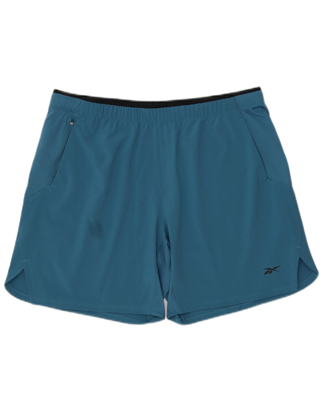 Reebok - Pantalones cortos deportivos para hombre, poliéster azul grande