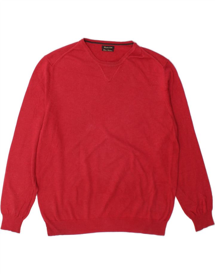 MASSIMO DUTTI Mens Crew Neck Jumper Sweater XL Red Cotton Vintage Massimo Dutti and Second-Hand Massimo Dutti from Messina Hembry 