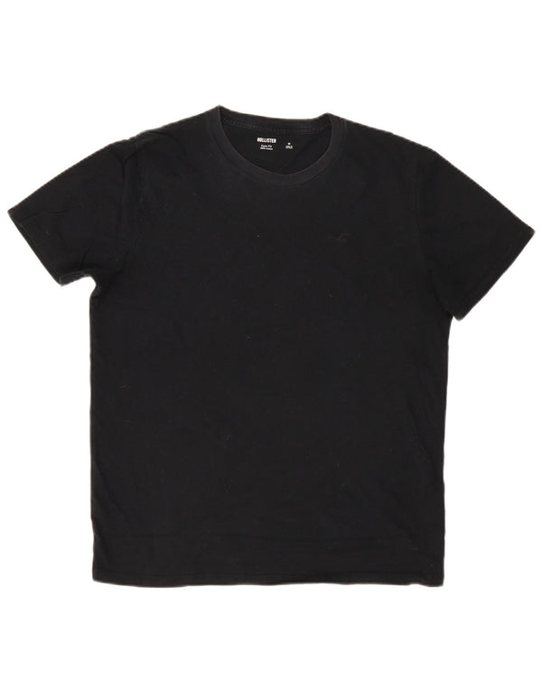 HOLLISTER Camiseta Core Fit para hombre Top mediano de algodón negro