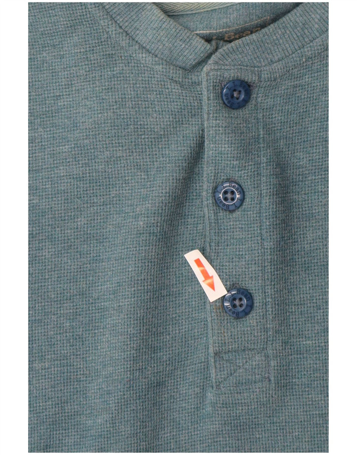 L.L.BEAN Camiseta de ajuste tradicional para hombre de manga larga de algodón azul pequeño