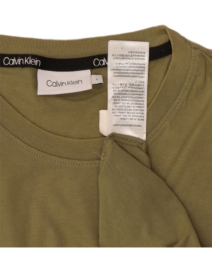 CALVIN KLEIN Camiseta Hombre Top Grande Verde Algodón