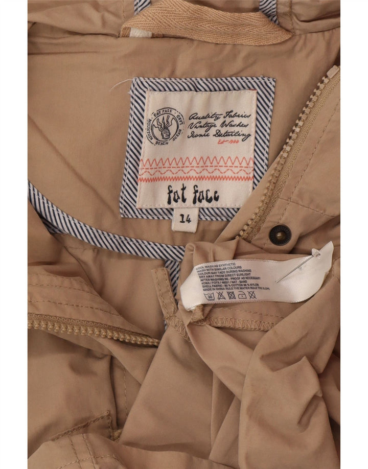 Chaqueta utilitaria con capucha para mujer Fat Face UK 44 Large Algodón beige
