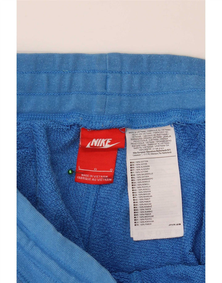 Nike - Pantalones cortos deportivos con gráficos para hombre, algodón azul grande