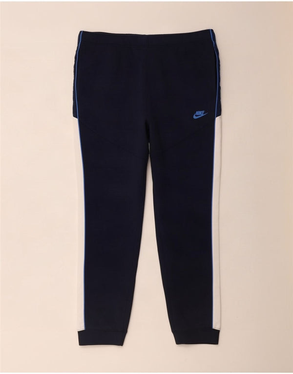 Nike Pantalones de chándal para Hombre Joggers XL Azul Marino Colorblock Algodón
