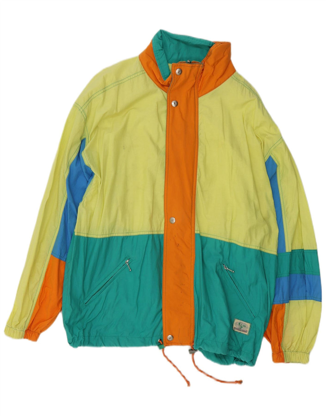 Chaqueta utilitaria vintage para hombre Reino Unido 40 Bloque de color multicolor grande