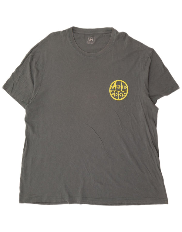 Lee Camiseta gráfica de ajuste relajado para hombre Top 2XL Algodón verde
