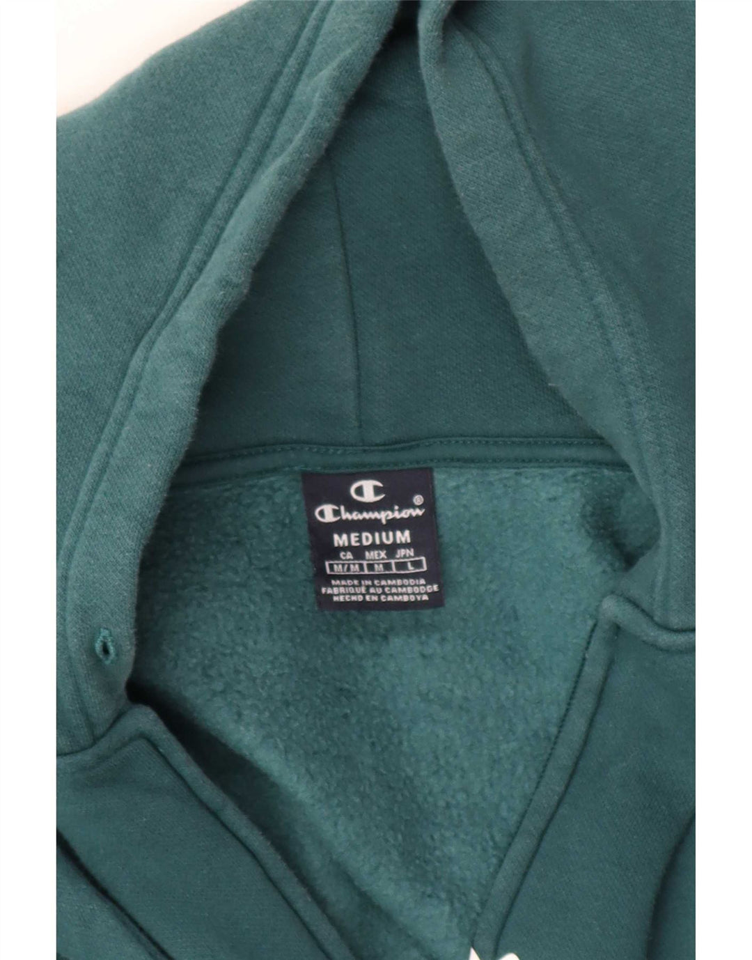 Champion Sudadera Con Capucha Y Cremallera Gráfica Verde Medio
