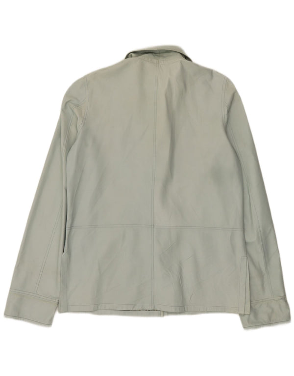 Maxime Chaqueta de cuero reversible para mujer IT 44 Verde medio