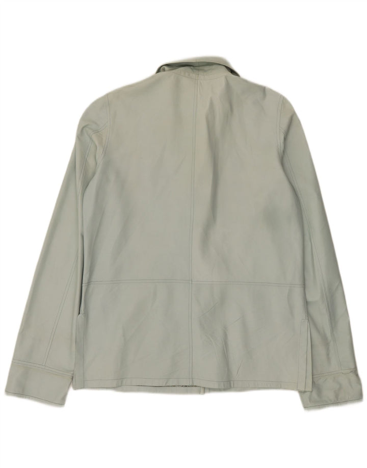 Maxime Chaqueta de cuero reversible para mujer IT 44 Verde medio