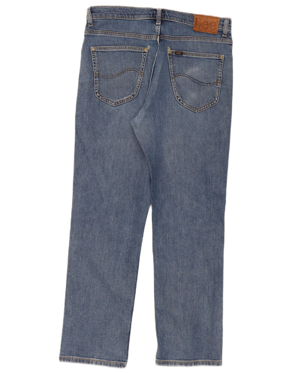 Vaqueros Lee Brooklyn Rectos para Hombre W34 L30 Algodón Azul