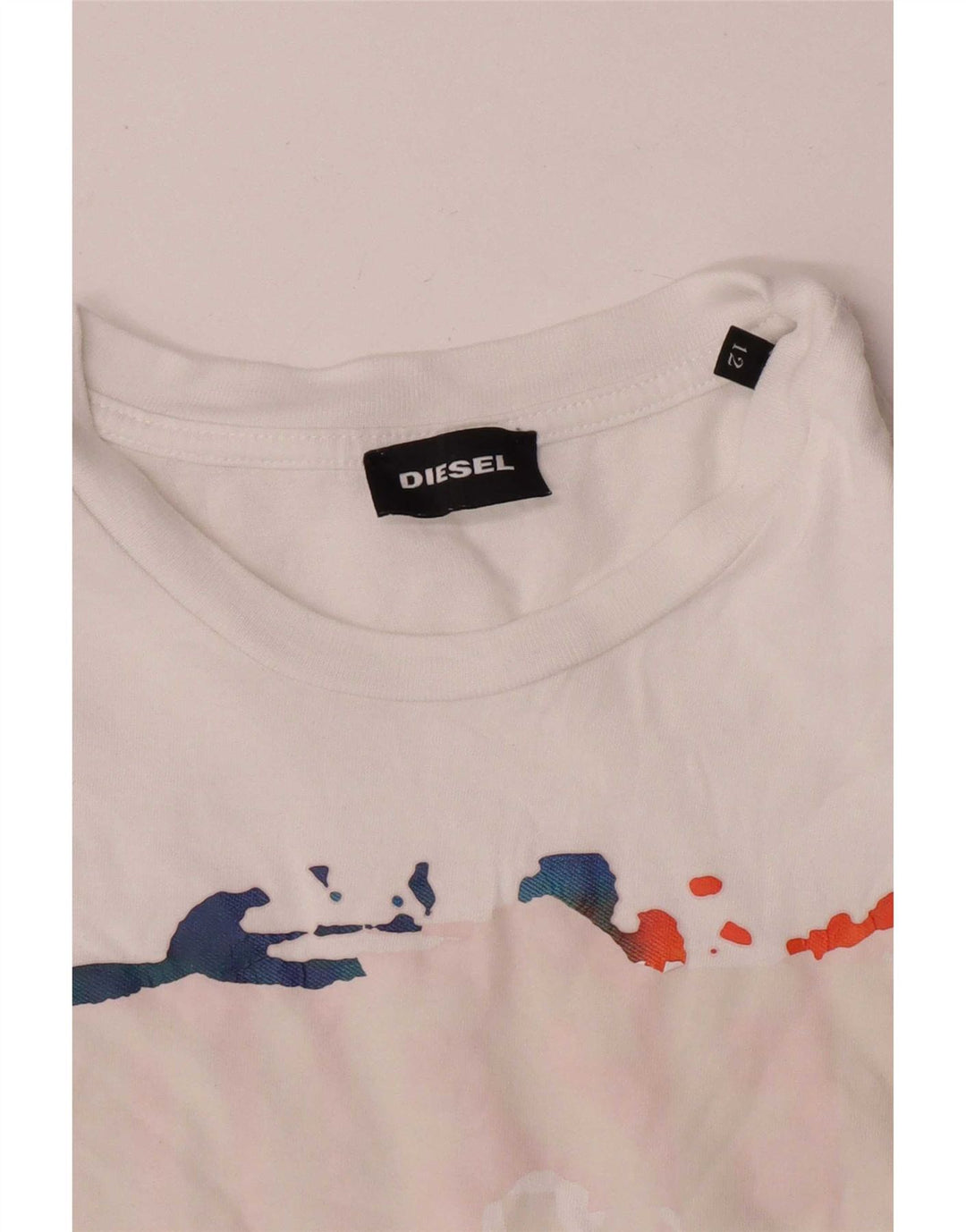 Diesel Camiseta Gráfica para Niños 11-12 Años Blanco