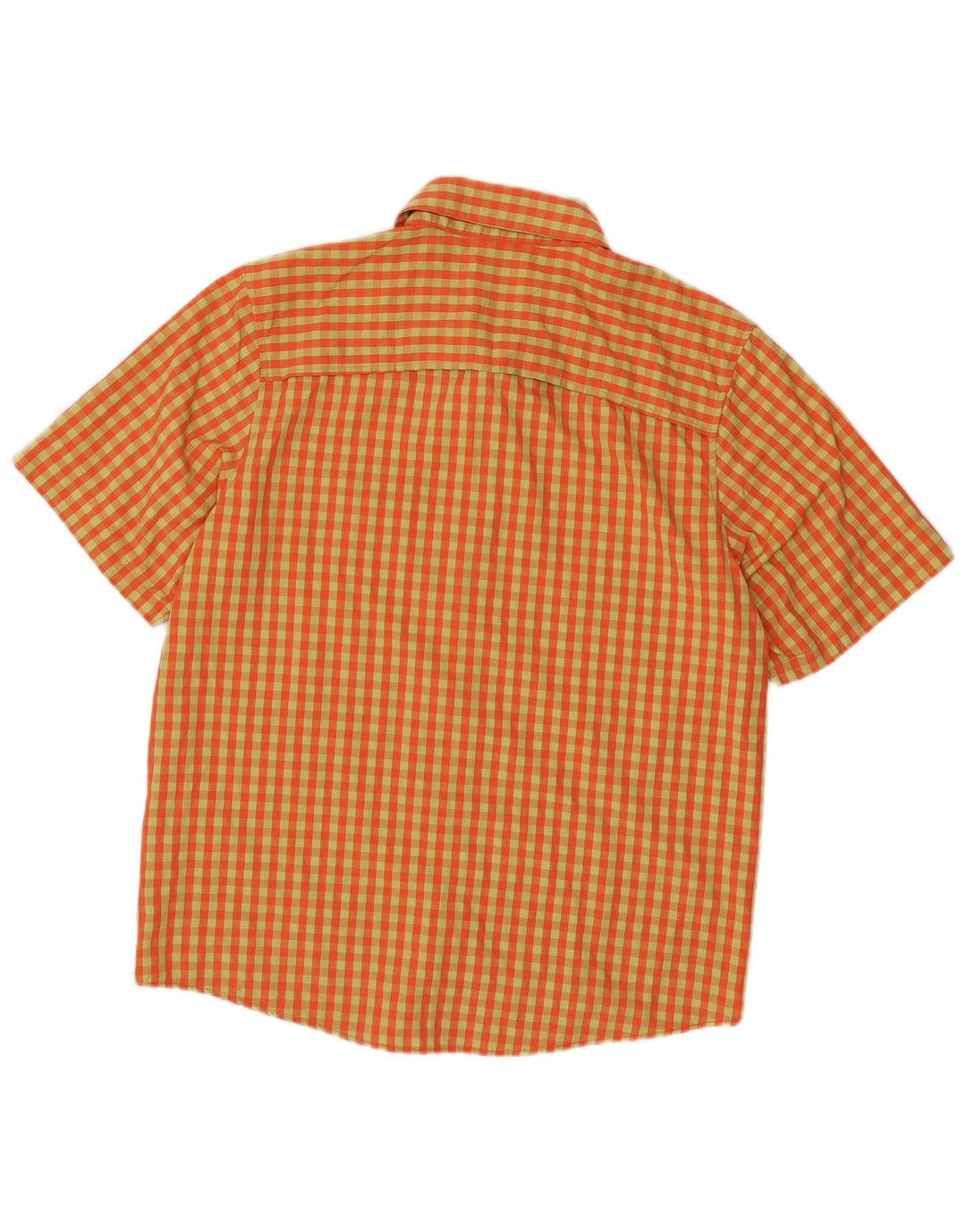 Adidas Camisa De Manga Corta Hombre Naranja Medio Vichy Poliéster