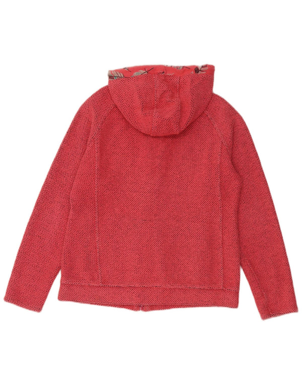 Weird Fish Suéter con capucha y cremallera para mujer UK 10 Small Pink Cotton
