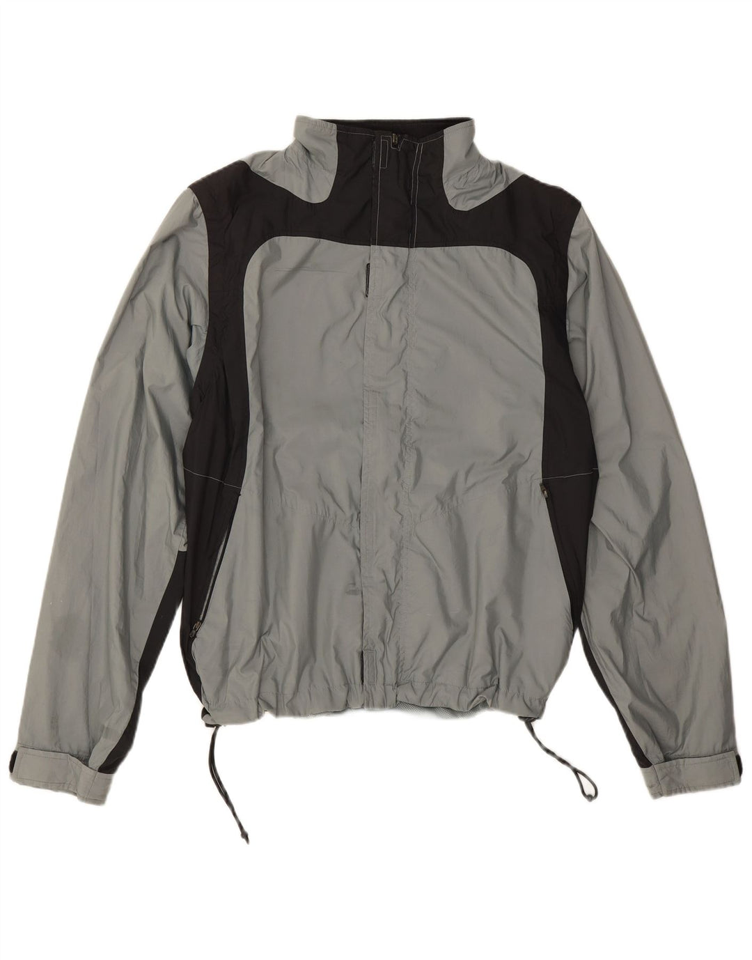 Adidas Chaqueta impermeable para hombre UK 40 Grande Gris Colorblock Poliéster