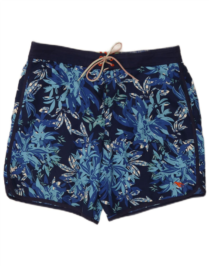 Ted Baker - Bañador para hombre, talla 4, grande, poliéster floral, color azul marino