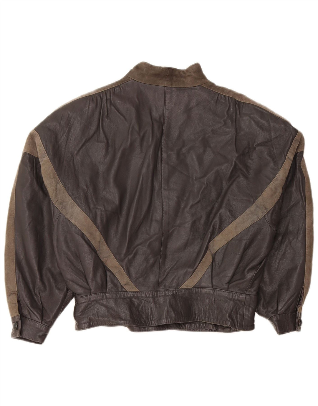 Chaqueta Mujer Lavorazione Artigiana IT 44 Cuero Colorblock Gris Medio