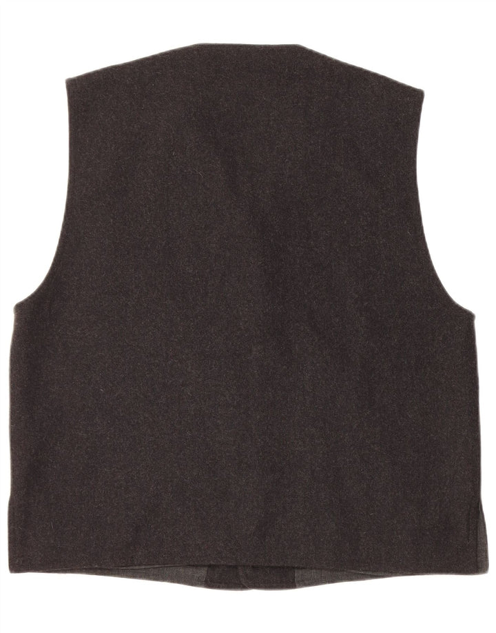 Chaleco Seventy Hombre Grande Gris Lana Virgen