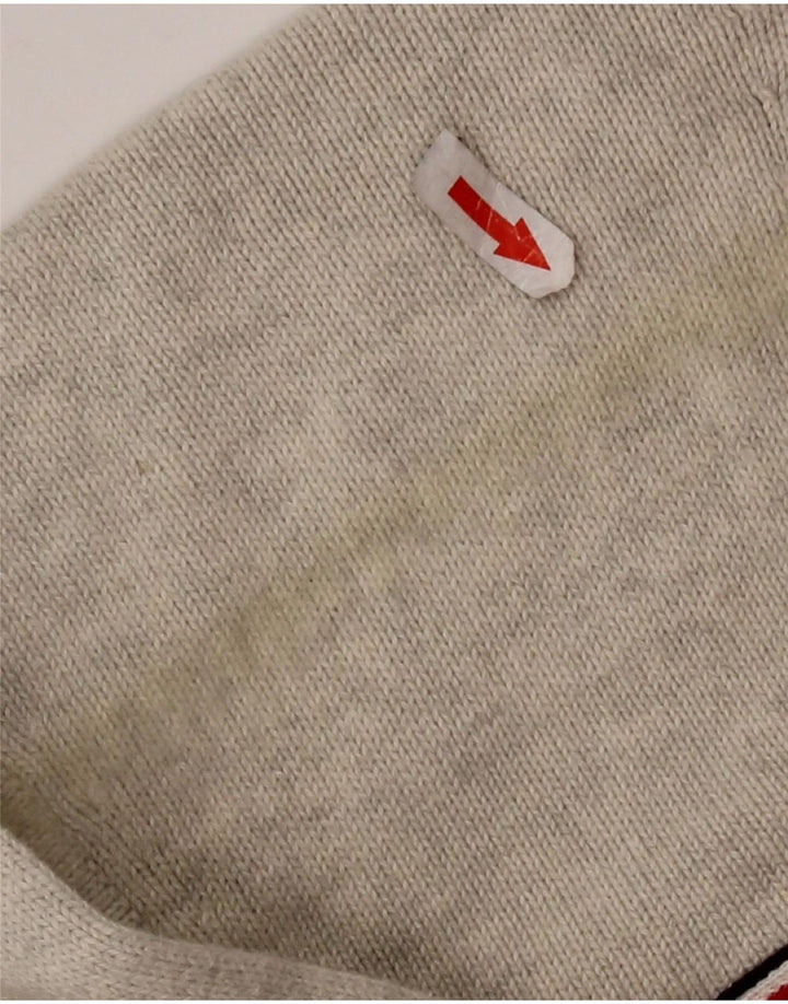 TOMMY HILFIGER Suéter tipo cárdigan para hombre pequeño gris algodón