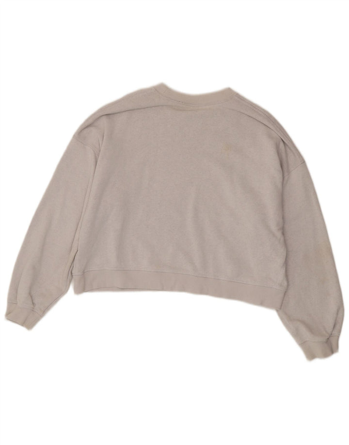 Nike - Sudadera corta extragrande para mujer, talla 40, algodón gris medio