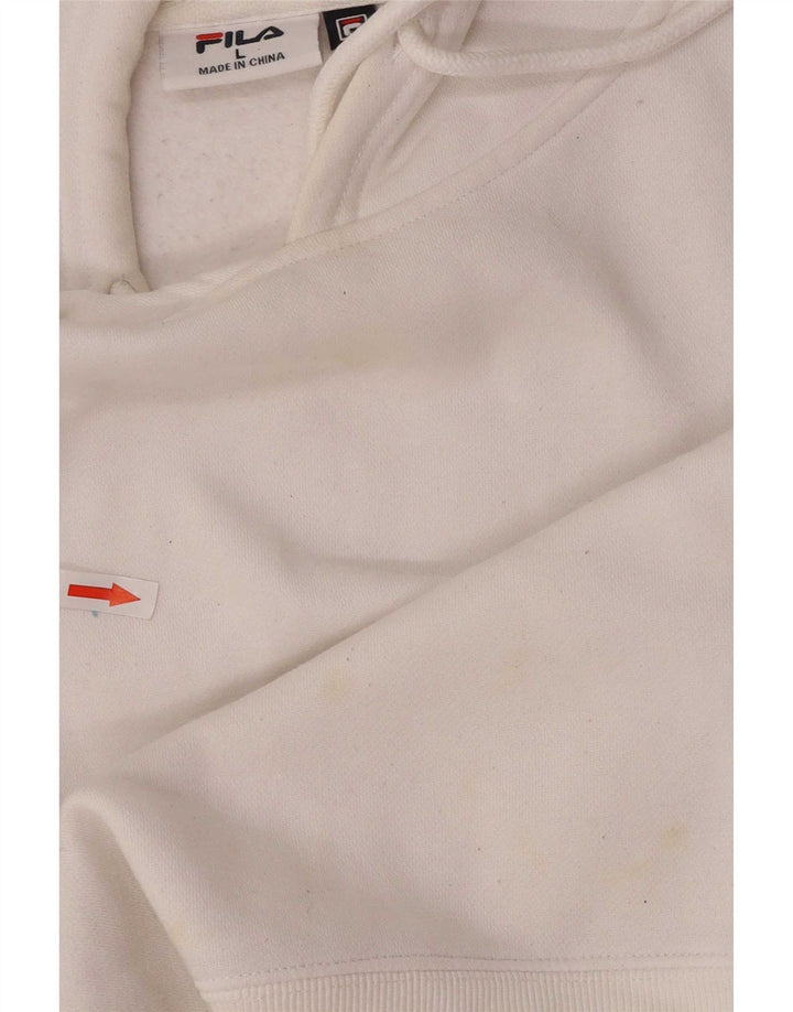 Fila Jersey con capucha para hombre, tamaño grande, algodón blanco