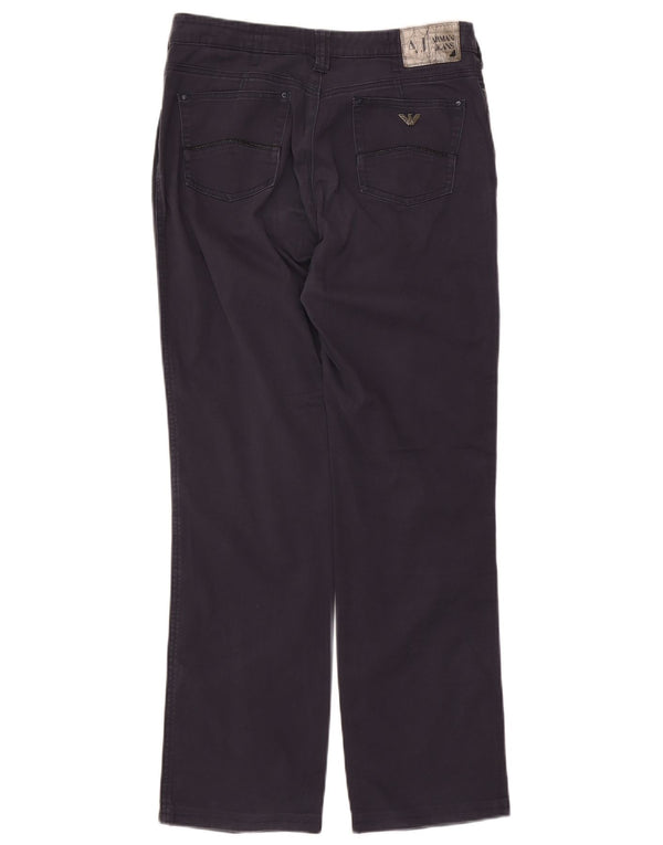 Pantalones informales rectos para hombre Armani W31 L29 Algodón azul marino