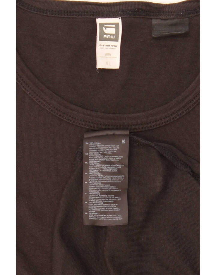 G-Star Hombre Top Manga Larga XL Algodón Negro