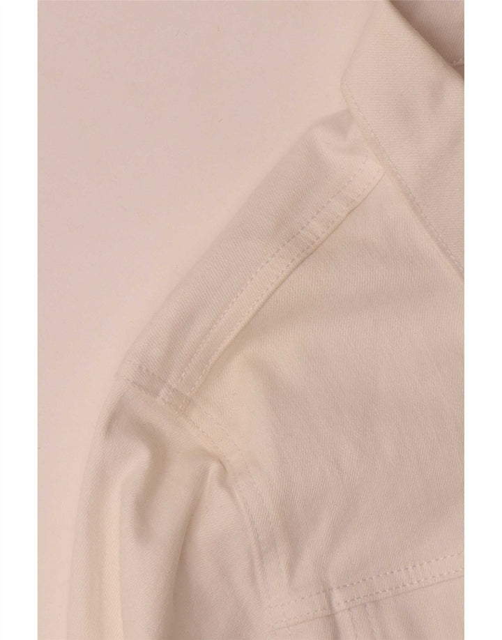 Gap Chaqueta Vaquera para Mujer UK 46 Grande Algodón Blanco