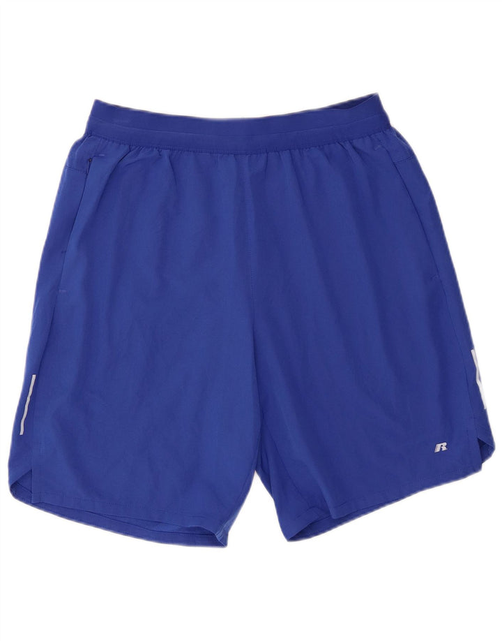 Russell Athletic Pantalones cortos deportivos para hombre Poliéster azul medio