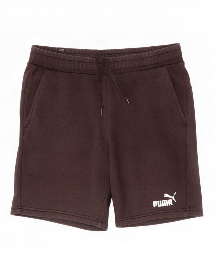 Puma - Pantalones cortos deportivos para hombre, talla grande, algodón negro