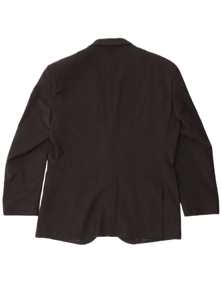Calvin Klein Chaqueta tipo blazer de 2 botones para hombre IT 52 XL Poliéster negro